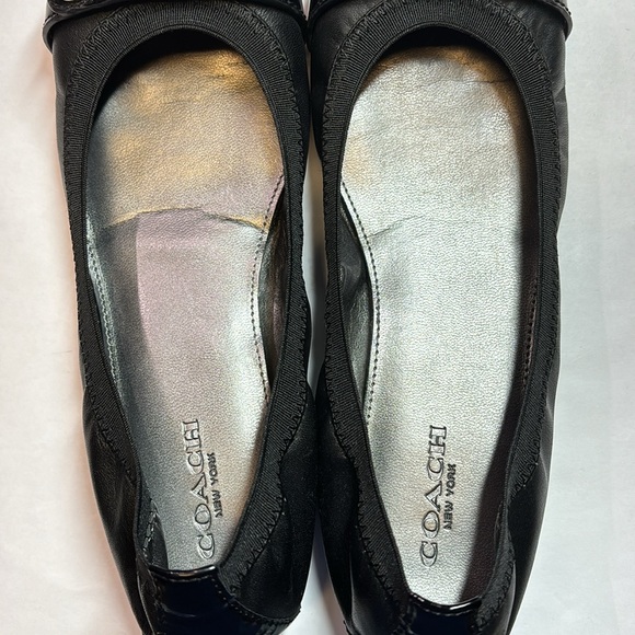 Coach Chelsey Ballet Flats Black Semi Mat in Size 6.5 - Picture 10 of 11
